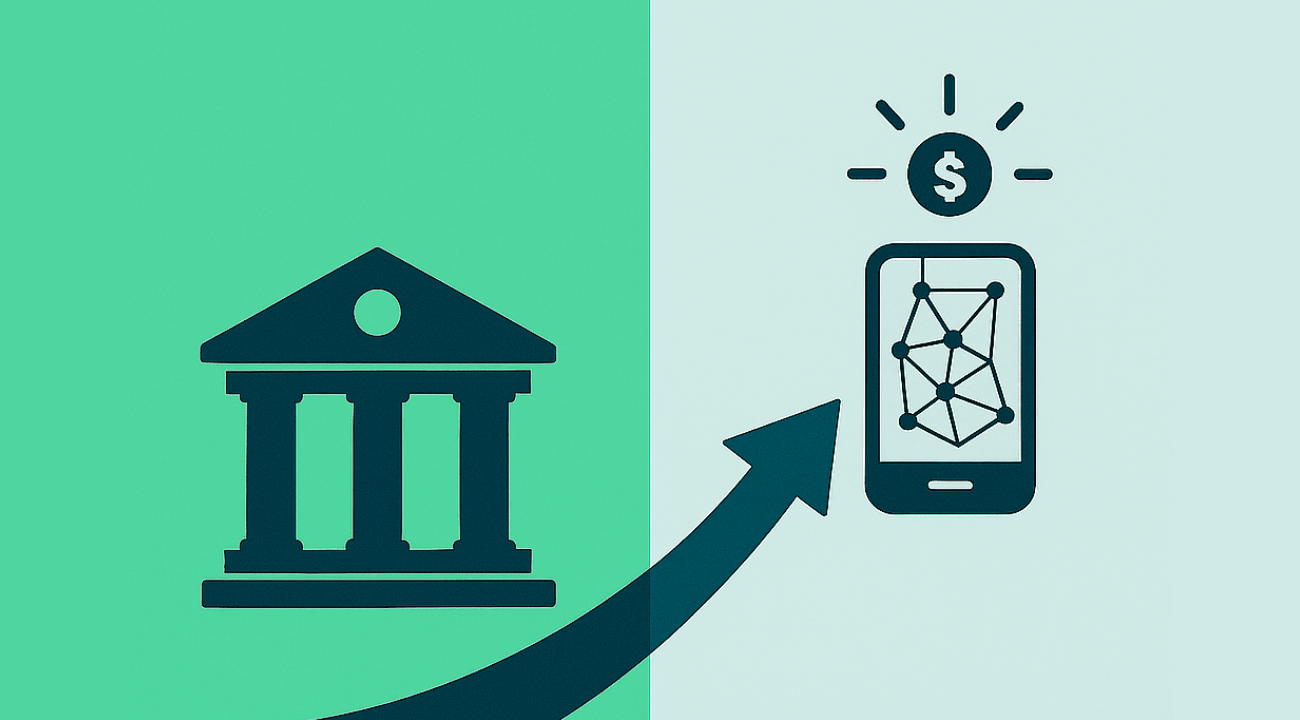 Diagrama de arquitectura coreless banking que impulsa el Open Finance